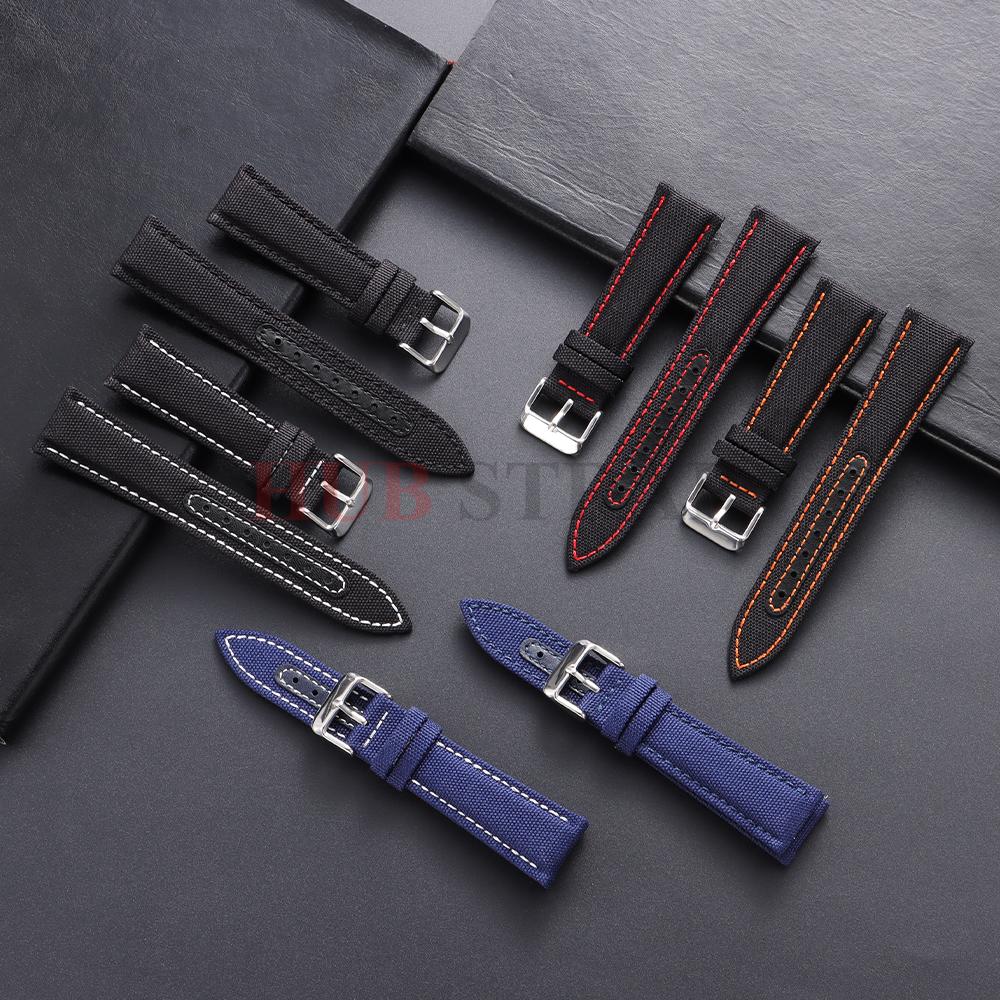 20mm 22mm Nylon Watch Band High Quality Canvas Soft Strap Military Sport Bracelet for Men Women for Omega Universal Watchband