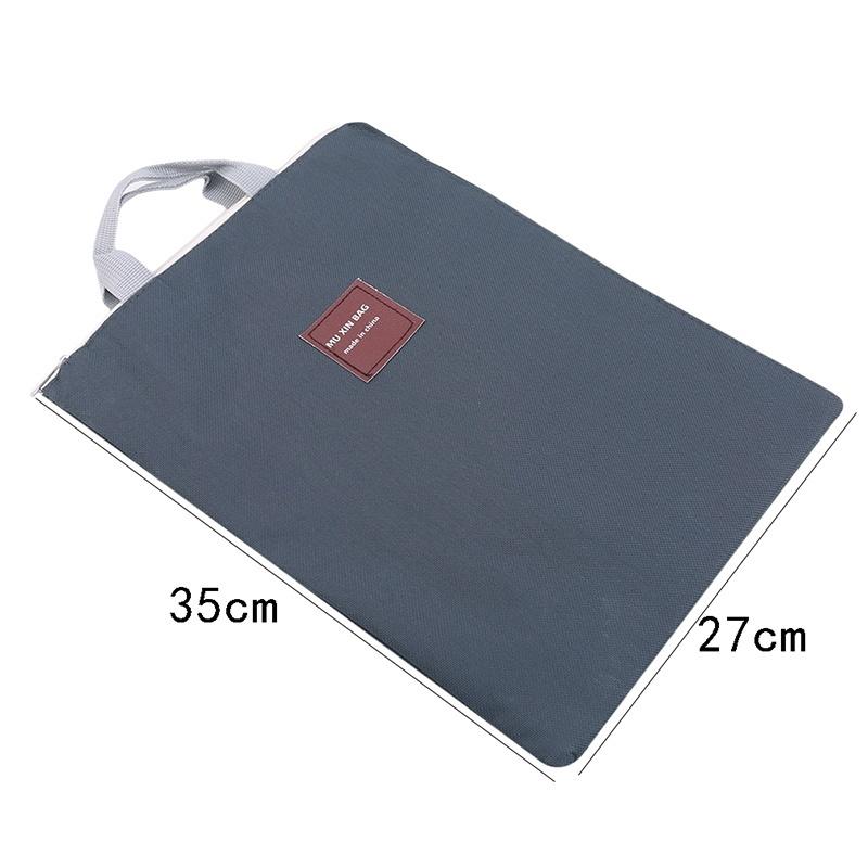 Canvas Documents Bag A4 File Folder  Dual Buckles Filing Bag Waterproof  Paper Office School
