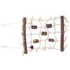 3 Pcs Parakeet Toy Wooden Block Cotton Rope Climbing Net with Molar Stone Strings Swing Toy for