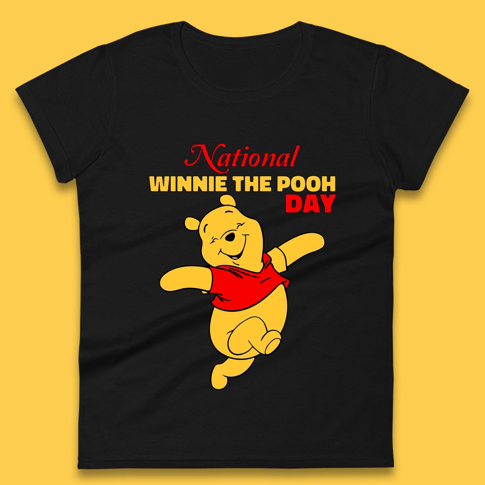 National Winnie The Pooh Day Womens T-Shirt Mens Tops Tees Unisex 3XL