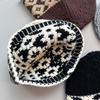 Retro knitted jacquard wool hat versatile ear protector bag head fisherman basin hat men and women tide street warm autumn and winter hat