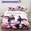 3pcs Custom Name Cow Bedding Set Duvet Cover Closure Includes 1 Duvet Cover & 2 Pillowcases, Soft and Comfortable for All Seasons.