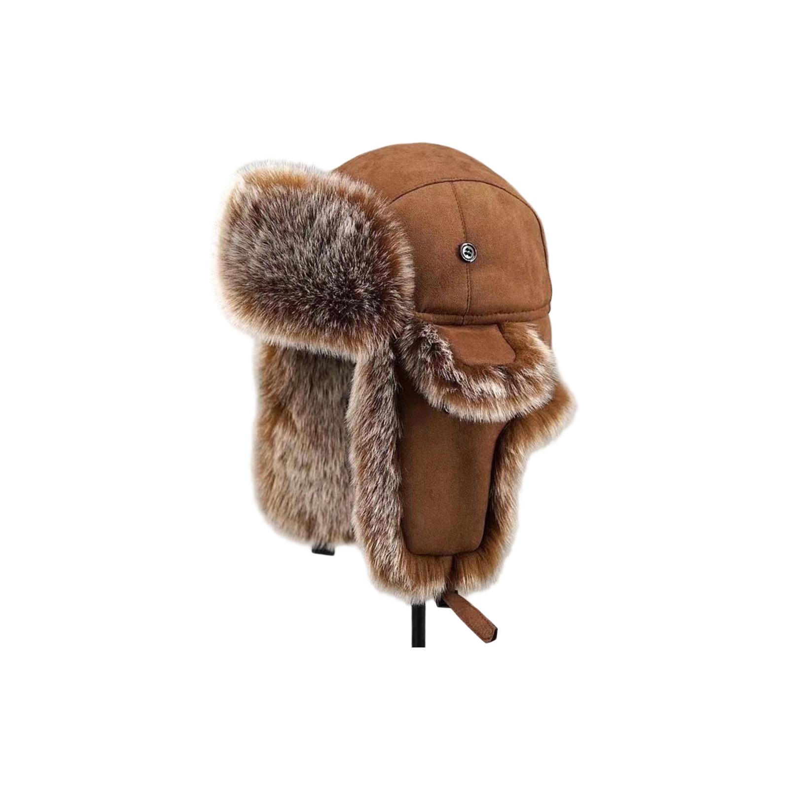 Brown Hat, Winter Ski Hat, Windproof One Size