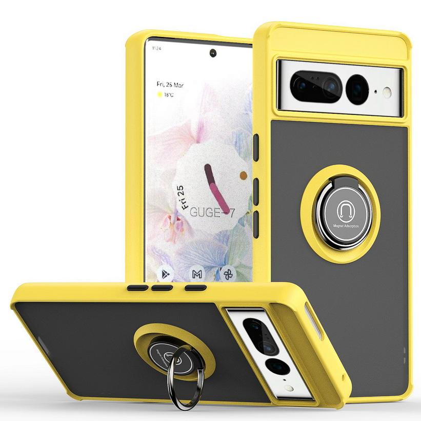 Rotatable Bracket Stand Phone Case for Pixel 7 Pro Pixel7 Pixel 6 Pro Finger Ring Holder Hard Back Cover