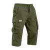 Men’s Drawstring Waist Multi Pocket Cargo Capri Pants Relaxed Fit Seven Quarter Length Casual Trousers for Everyday Wear