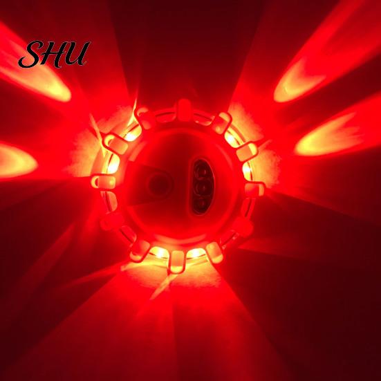 Emergency Safety Light 2Pcs LED Warning Lamp Compact Size High Brightness Waterproof Widely Used Signal with Hook Reliable