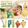 5pc Catnip Cat Toys Set Plush Chew Toys for Cats Soft Durable Pet Toys for Cats Interactive Play and Teeth Cleaning