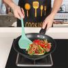 Ustensile de bucătărie Separator de ulei din silicon rezistent la căldură Oală anti-opărire cu mâner lung Skimmer lingură Spatulă antiaderentă Oală fierbinte