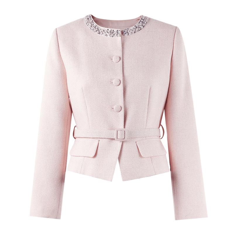 

Elegant Shimmering Diamond Short Jacket S