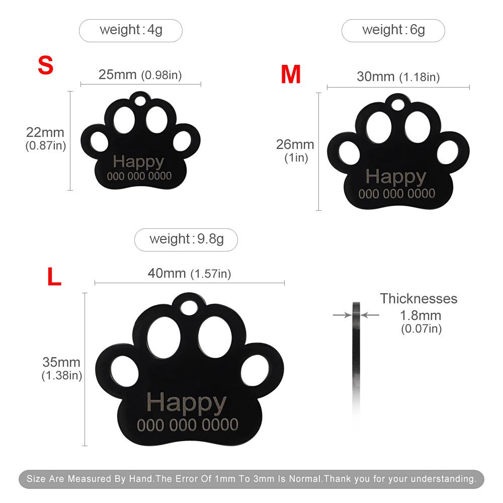 Personalisierter Namens-ID-Anhänger Hohlpfote Anti-Verlust Katzenhalsband Graviertes Personalisierbares Namensschild Haustier DIY Zubehör