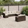 VidaXL Garden Lounge Set with Cushions 9 Pcs, Patio Sofas, Patio Furniture Set, Outdoor Furniture, Brown 3251760