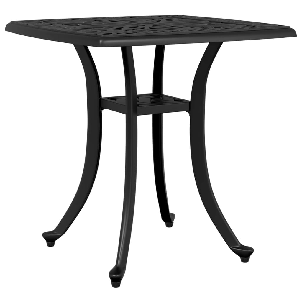 Vidaxl Garden Table, Black, 53X53X53 Cm, Cast Aluminium