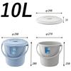 Risu Berg Bucket, Round, Light Gray, 10L, Made in Japan, 10SB