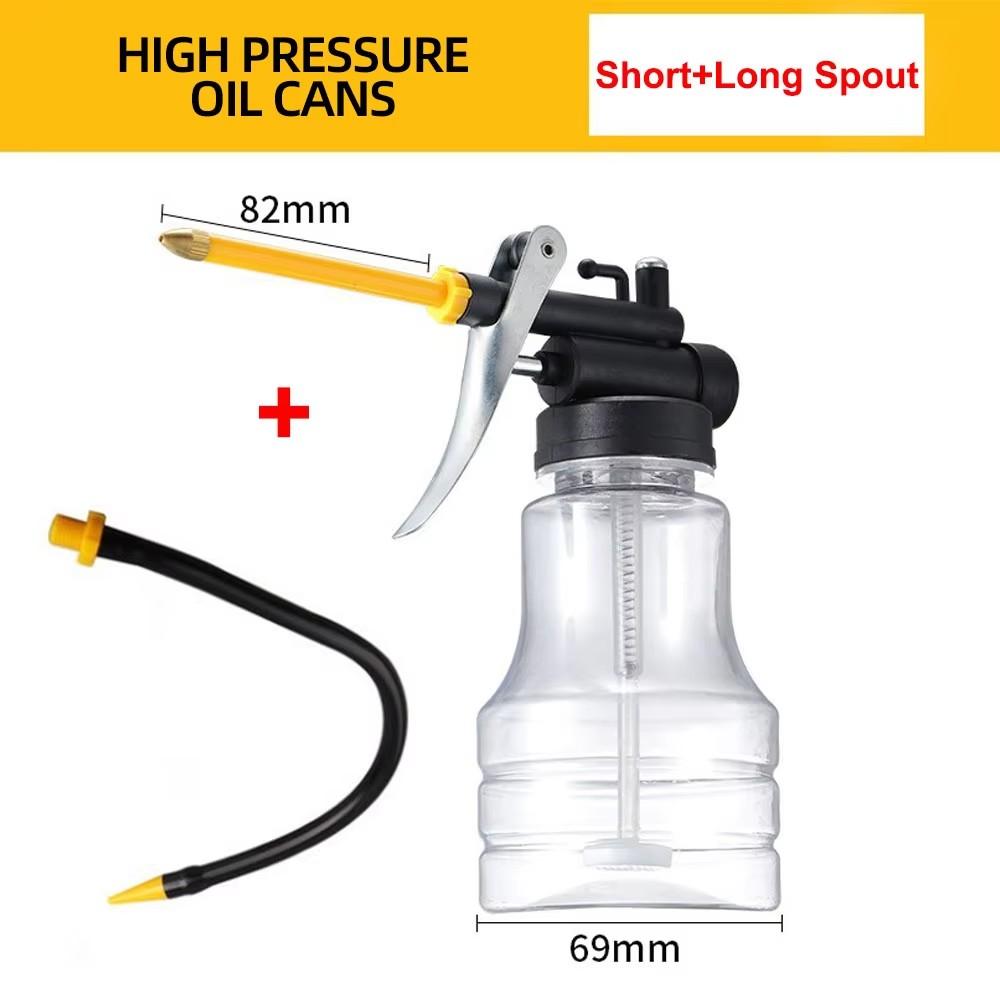 250ml Oiler Grease Guns Equipment High Pressure Pump Oiler Lubrication Oil Can Machine Oil Pot Bottle Extended Hose Hand Tools