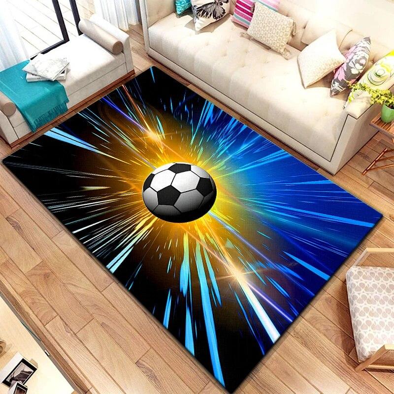 Soccer Football Creativity HD Printed Carpet Household Rug Children's Room Living Room Chair Bedside Modern Simple Floor Mat