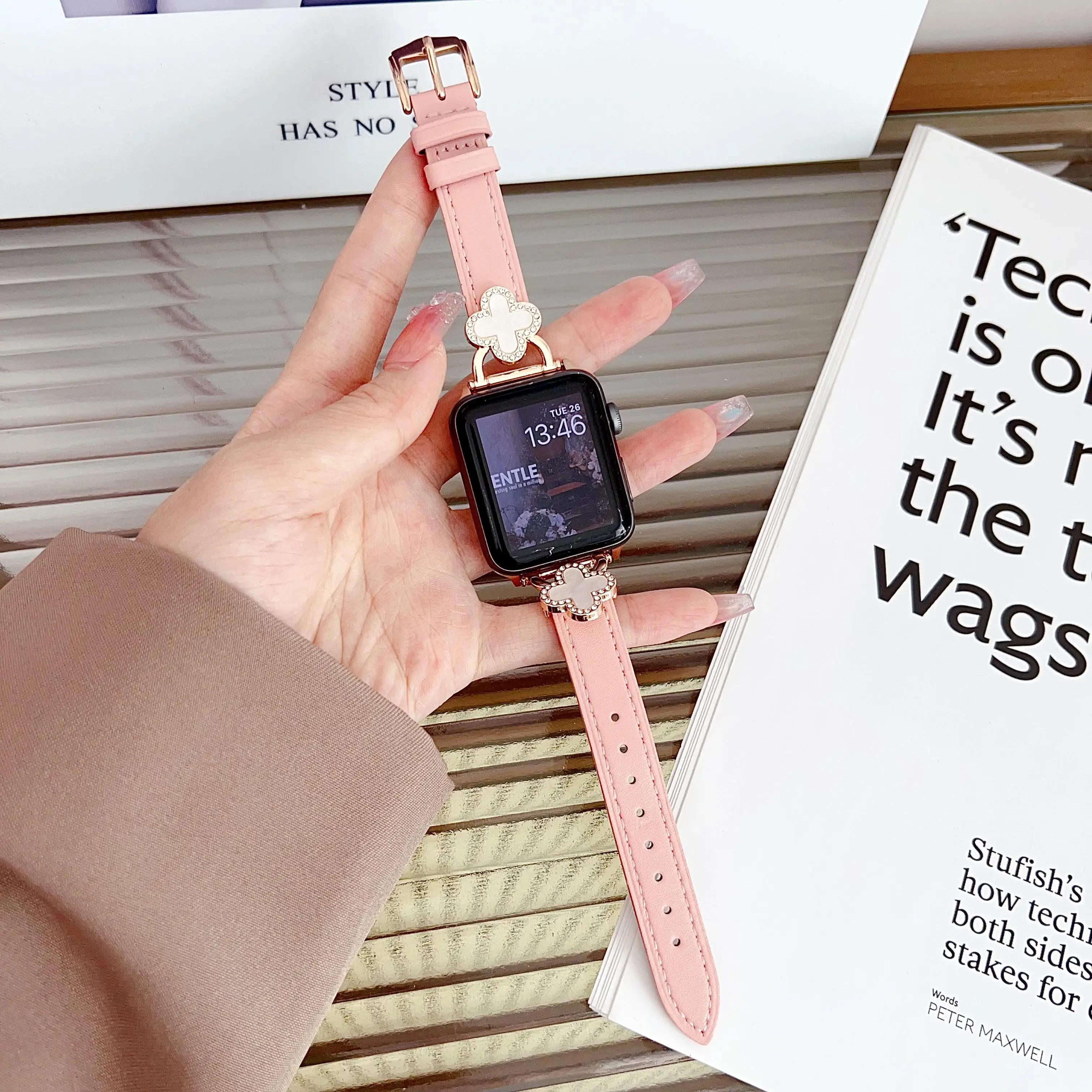 

Шкіряний ремінець для Apple Watch з металевою пряжкою 42/44/45/49 мм 38/40/41 мм для Apple Watch All Series 42&44&45&49mm