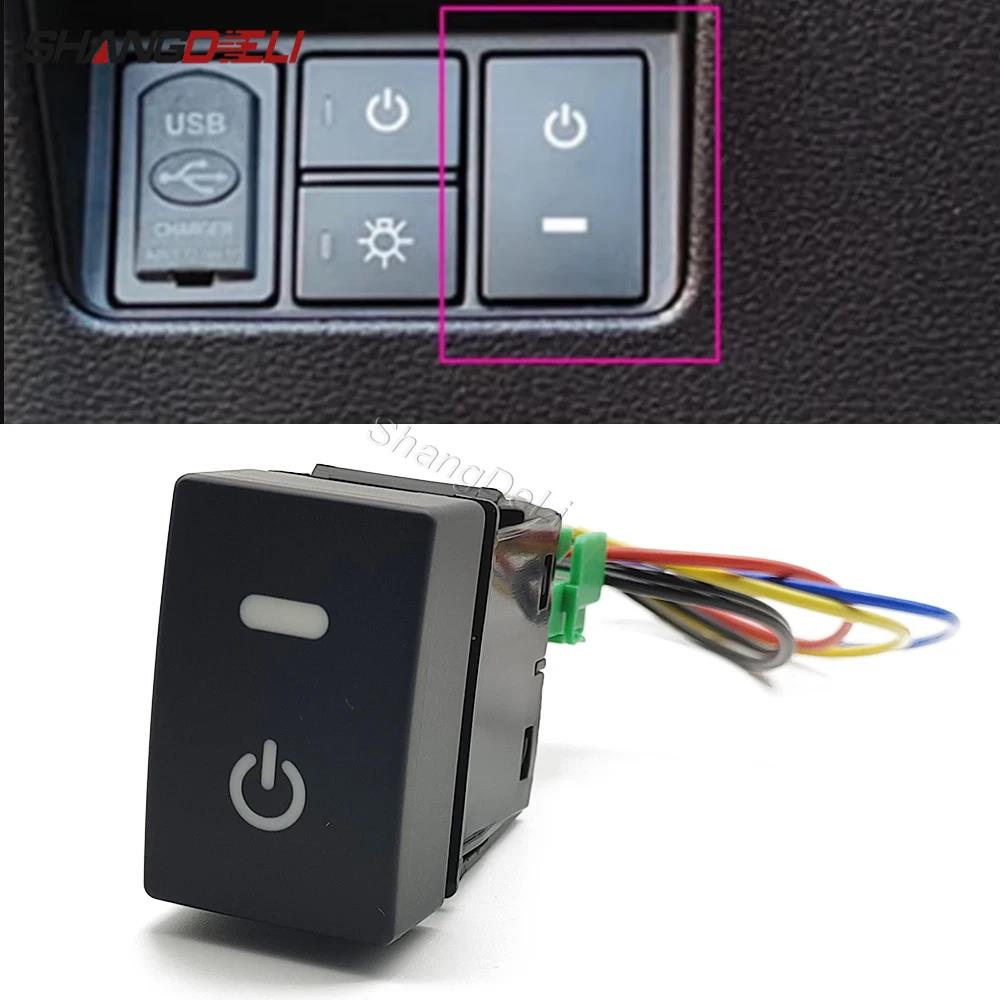 1 Pc Car LED DRL Light Packing Radar Power On Off Camera Mirror Switch Button For Honda Fit HRV VEZEL 2017 2018 2019 2020 2021