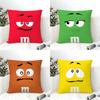 Fashion MMMs Chocolate Cushion Cover Eco Linen Pillow Case DoubleSided Print Breathable Durable Zipper Home Decor Gift