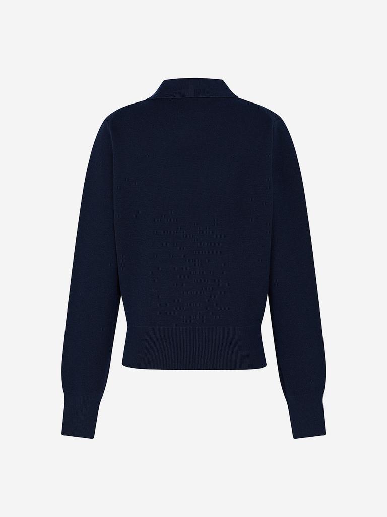LORDLOAR Signature Collar Long Sleeve Knit Black