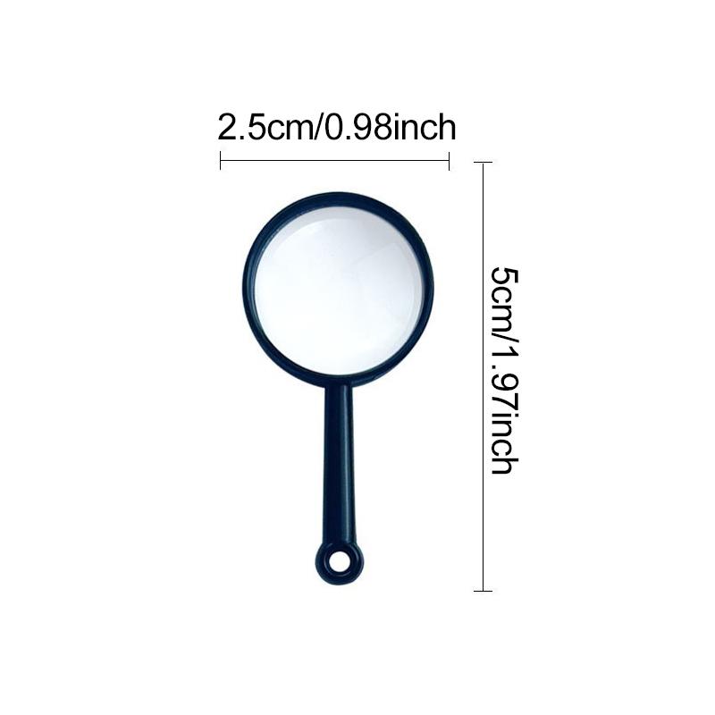 10-20PCS/Pack Black Mini Magnifying Glasses Handheld Reading Magnifiers Lightweight Portable Observation Tools Class Rewards ZYF