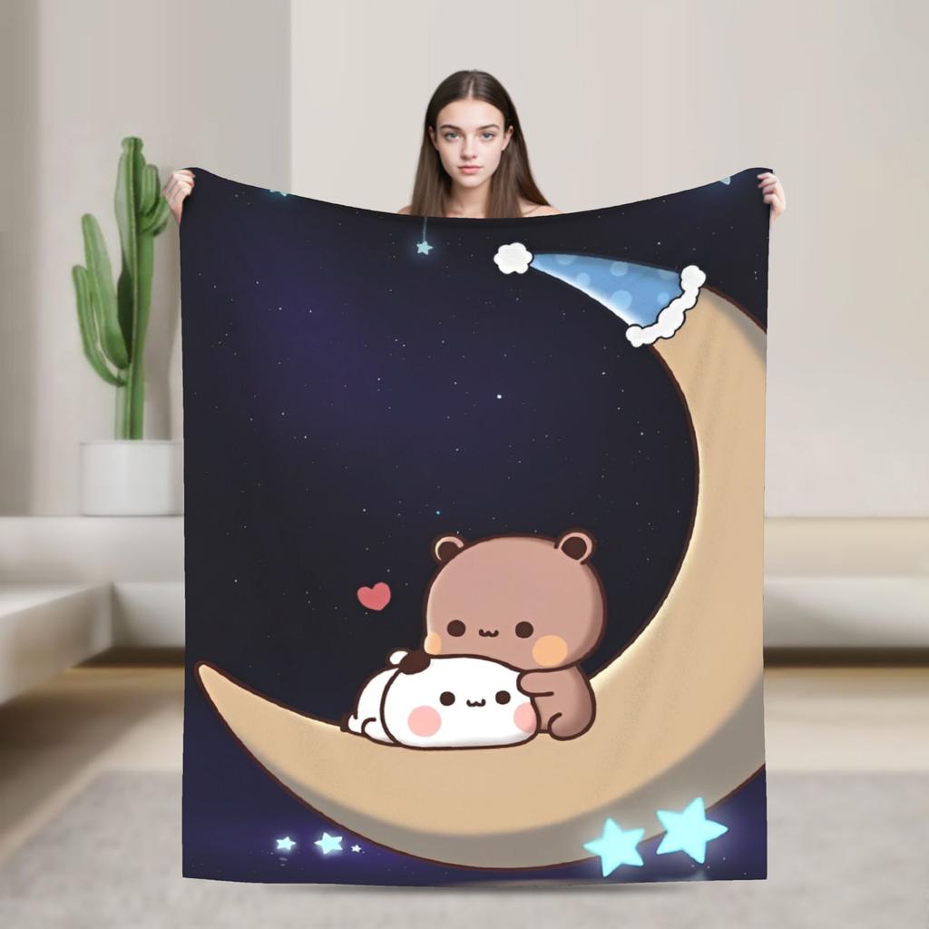 Bubu and Dudu Series Blanket Warm Soft Novelty Plush Throw Blanket For Living Room Picnic Flannel Bedspread Bed Cover