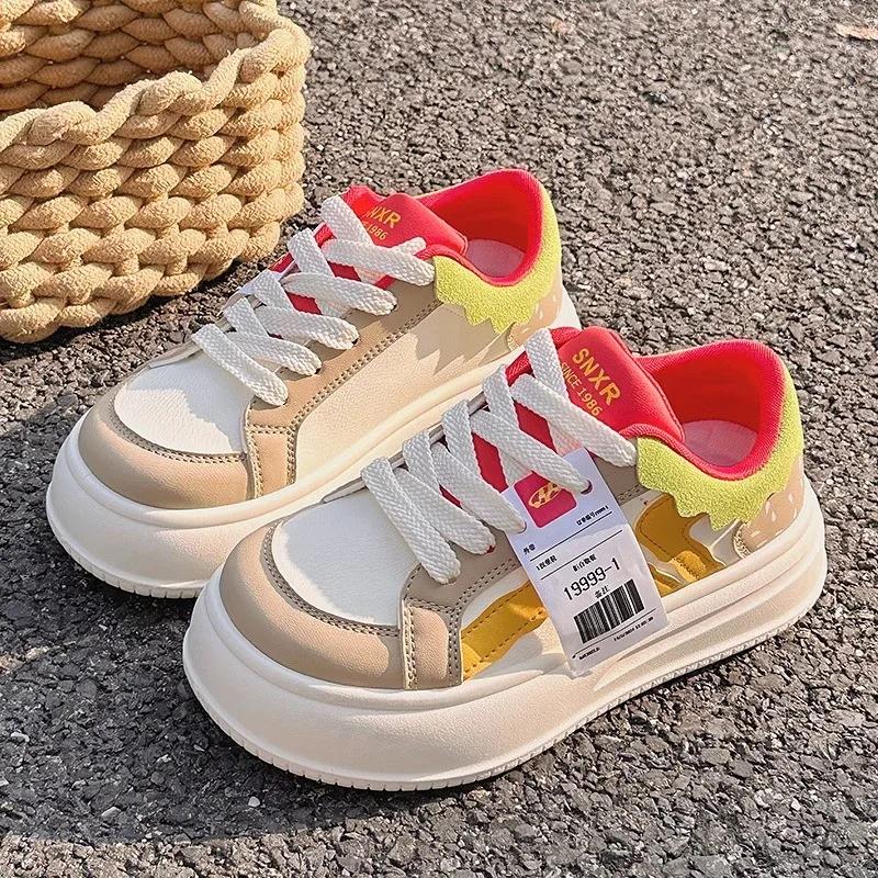 

2024 Модная женская обувь с перекрестной шнуровкой, женская вулканизированная обувь, горячая распродажа, цветная, новая, круглая, классическая повседневная обувь 40