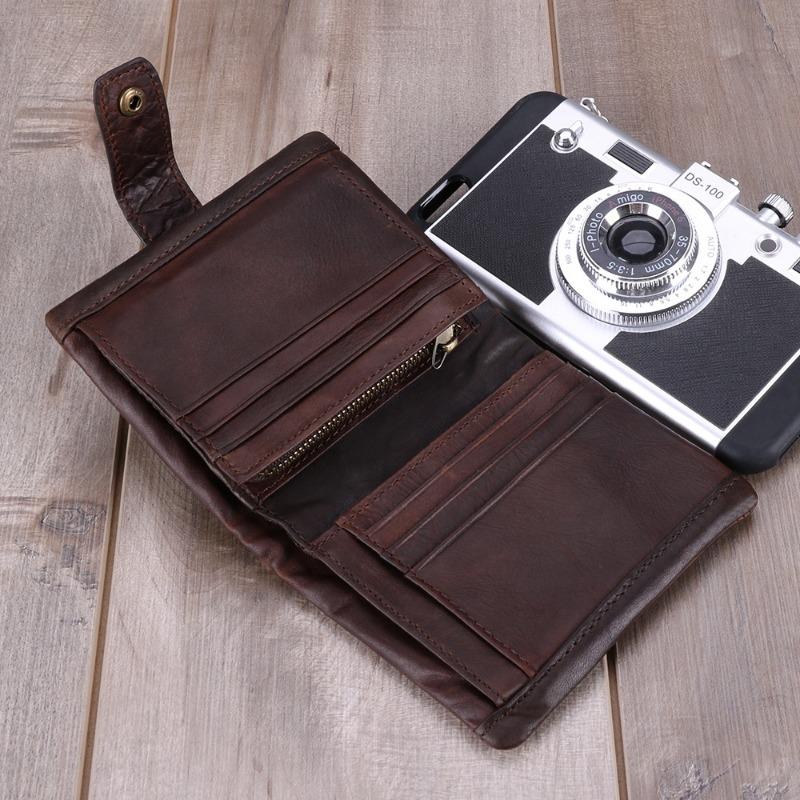 Genuine Leather Wallet Short Coin Purse Simple Bag Wallet Men's Wallet