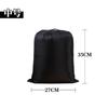 Black Drawstring Storage Bag, Foldable for Travel Home