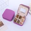 Compact Zippered Jewelry Box with Mirror – Stylish Travel Case for Rings, Earrings, and Accessories