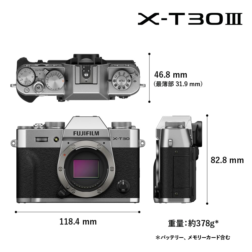 Fujifilm III Mirrorless Silver JP X-T30 Camera, F, X-T30 III-S