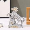 Resin Standing Horse Sculpture Zodiac Blessing Souvenir Feng Shui Horse Year Ornament for Home Room Office Decoration