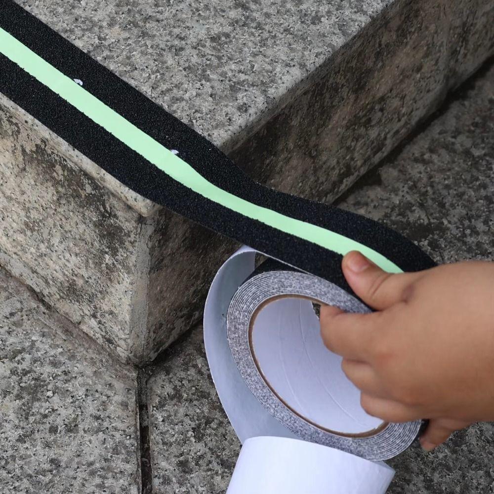 5CM X 5M Anti Slip Tape Green Stripe Non Skid Safety Tape Elderly Safety Luminous Tape  Outdoor Use