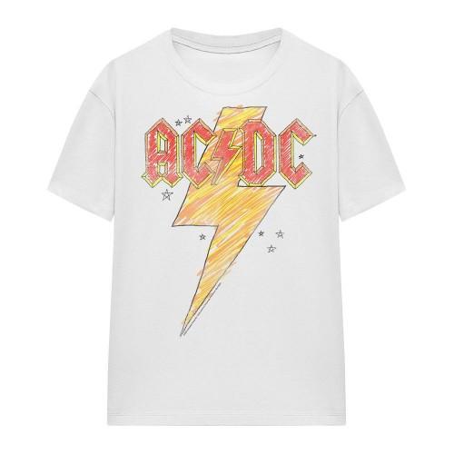 AC/DC Unisex Adult Sketch Bolt T-Shirt