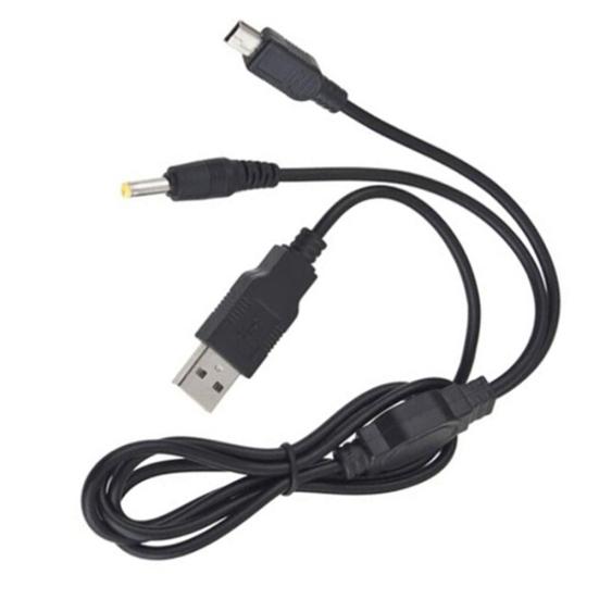 2 in 1 Lade-Datenübertragungs-USB-Ladekabel für Sony PSP 2000