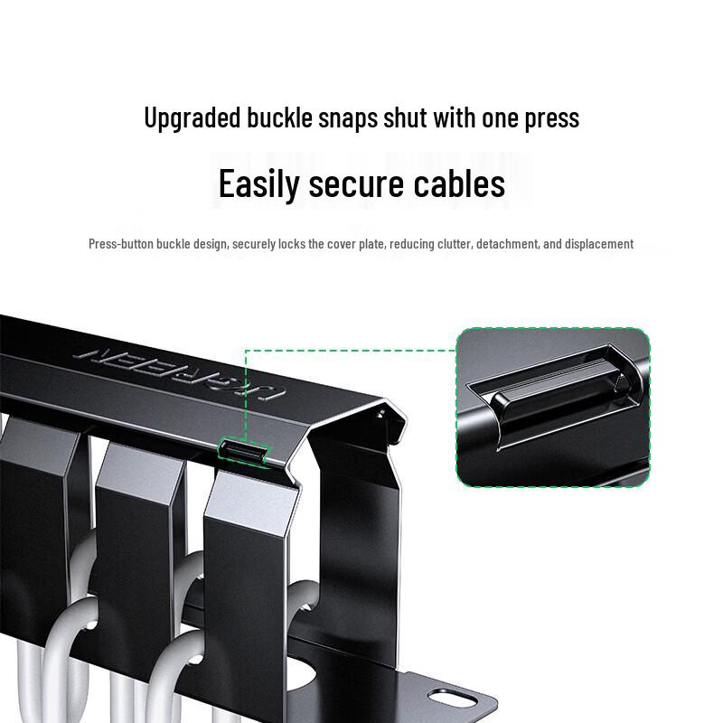 UGREEN 24-Port 1U 19-inch Rack Mount Cable Management Panel