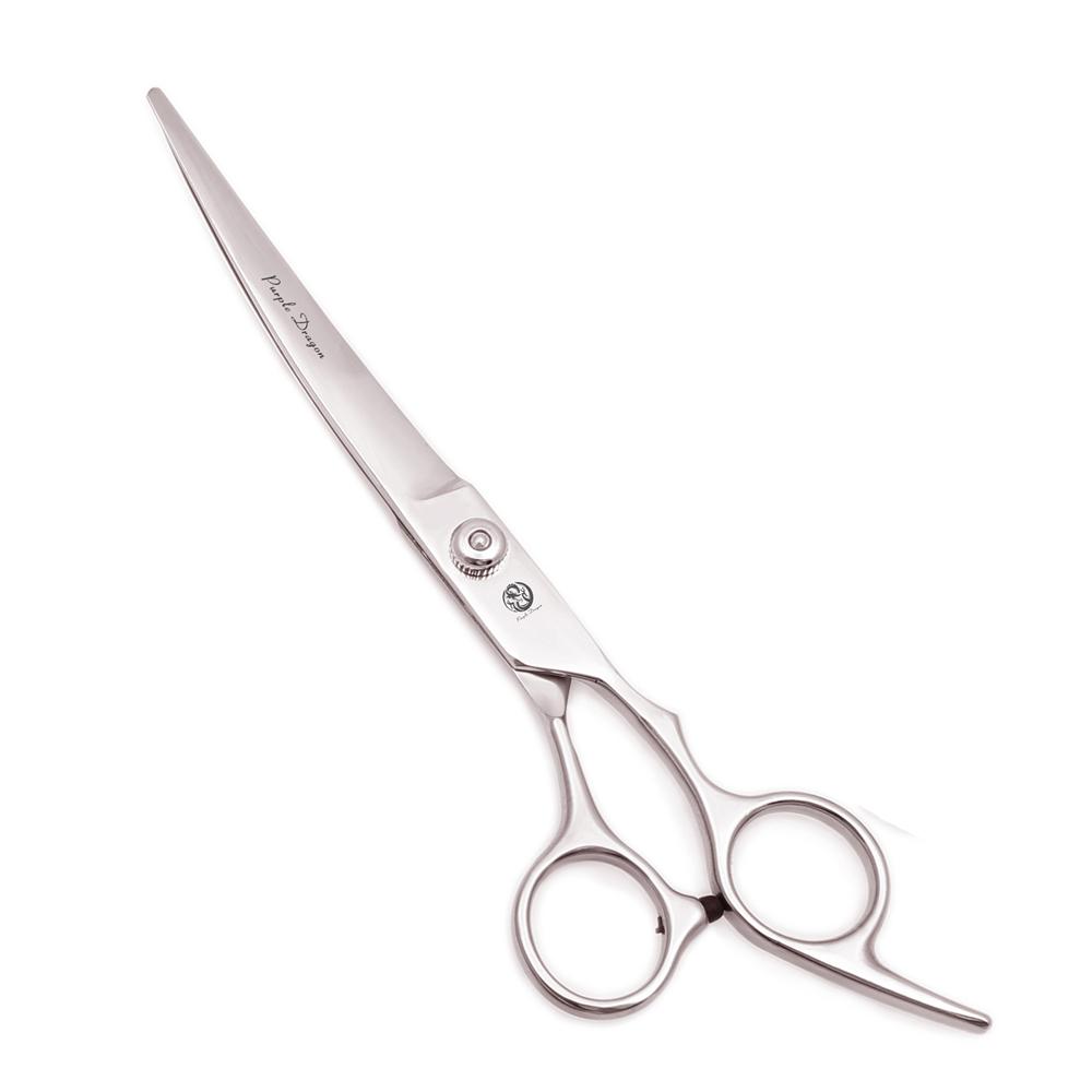 Foarfece Profesionale pentru Tuns Câini 7'' Foarfece de Tuns Păr Pieptene Subțiere Curbat Salon Pisici Animale de Companie Coafură Oțel Japonez Z4001