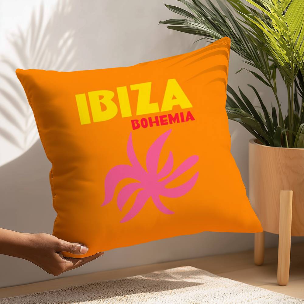 Summer Travel Series Pillow Case Plush Fabric Soft  Pillowcase Double Sided Print Cushion Cover Household Gifts