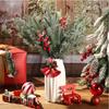 2Pcs Artificial Plant 30cm Green Fake Pine Branches for Home Decor Christmas Decoration DIY Wreath Craft Xmas Tree Accessories