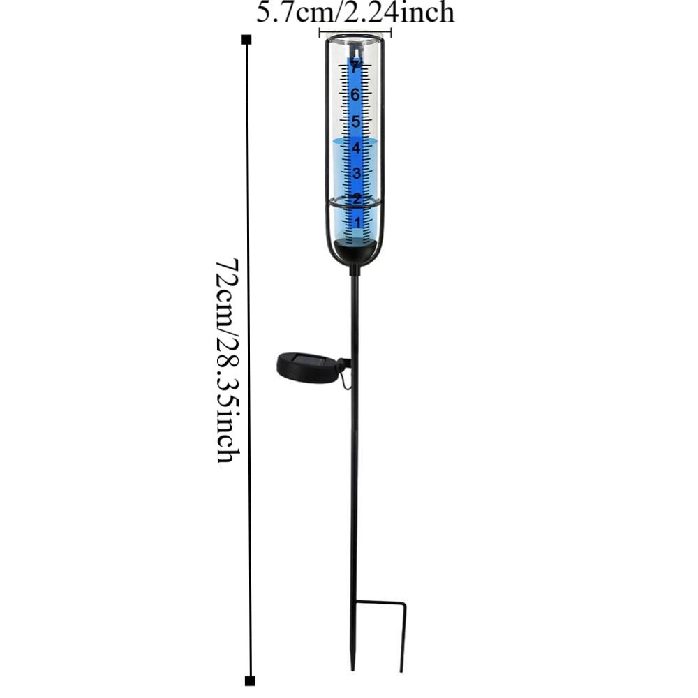 Fence Mounting Bracket Rain Meter Solar Outdoor Rain Gauge Rain Measure Gauge  Lawn And Farm