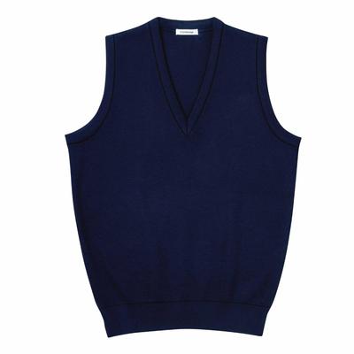 TOMBOW Washable Knit School Vest R8040 Anti-Pilling Static Resistant Navy V-Neck for Kids To Teens