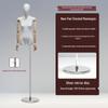 Korean Style Flat Body Female Mannequin with Wide Shoulders for Women's Clothing Display