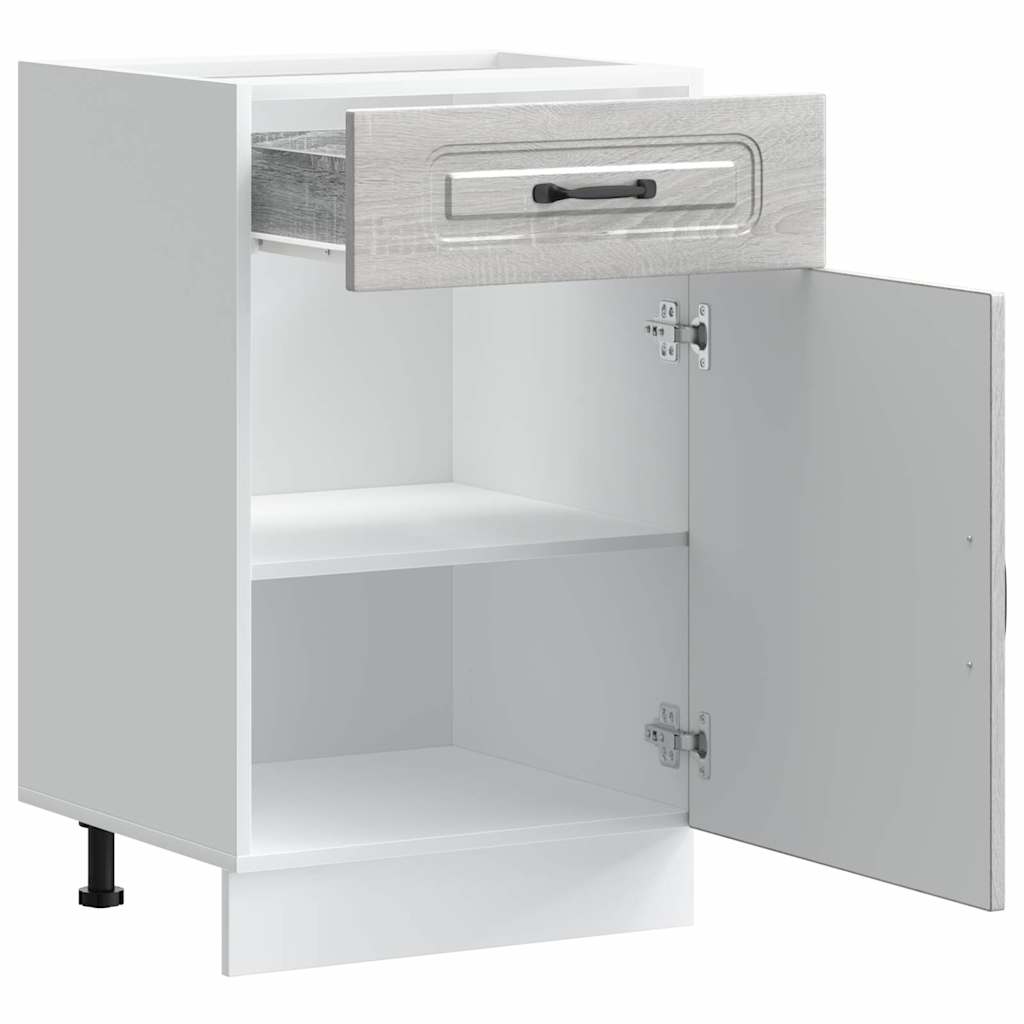 Kalmar Kitchen Base Cabinet Gray Sonoma Wood Based Material