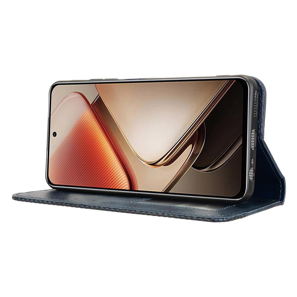 Dla Oukitel C58 Pro/C58 Skórzane Etui Portfel Stojak Tekstura Retro Pokrowiec na Telefon