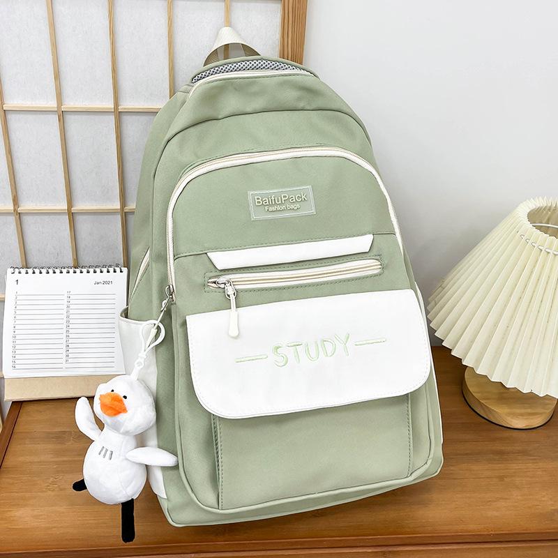 School Bag Elementary School Girl Burgundy Junior High School Backpack High School Student College Student Backpack