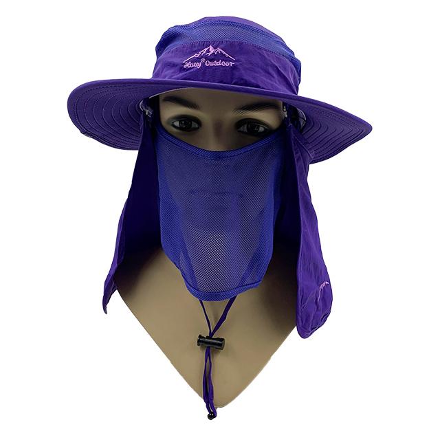 UV Protection Bucket Hat with Neck Flap for Unisex Outdoor Activities