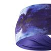 Yoga Workout Head Band Fashionable Tie Dye Sweat Absorption Wide Headband for Fitness Running Cycling Blue
