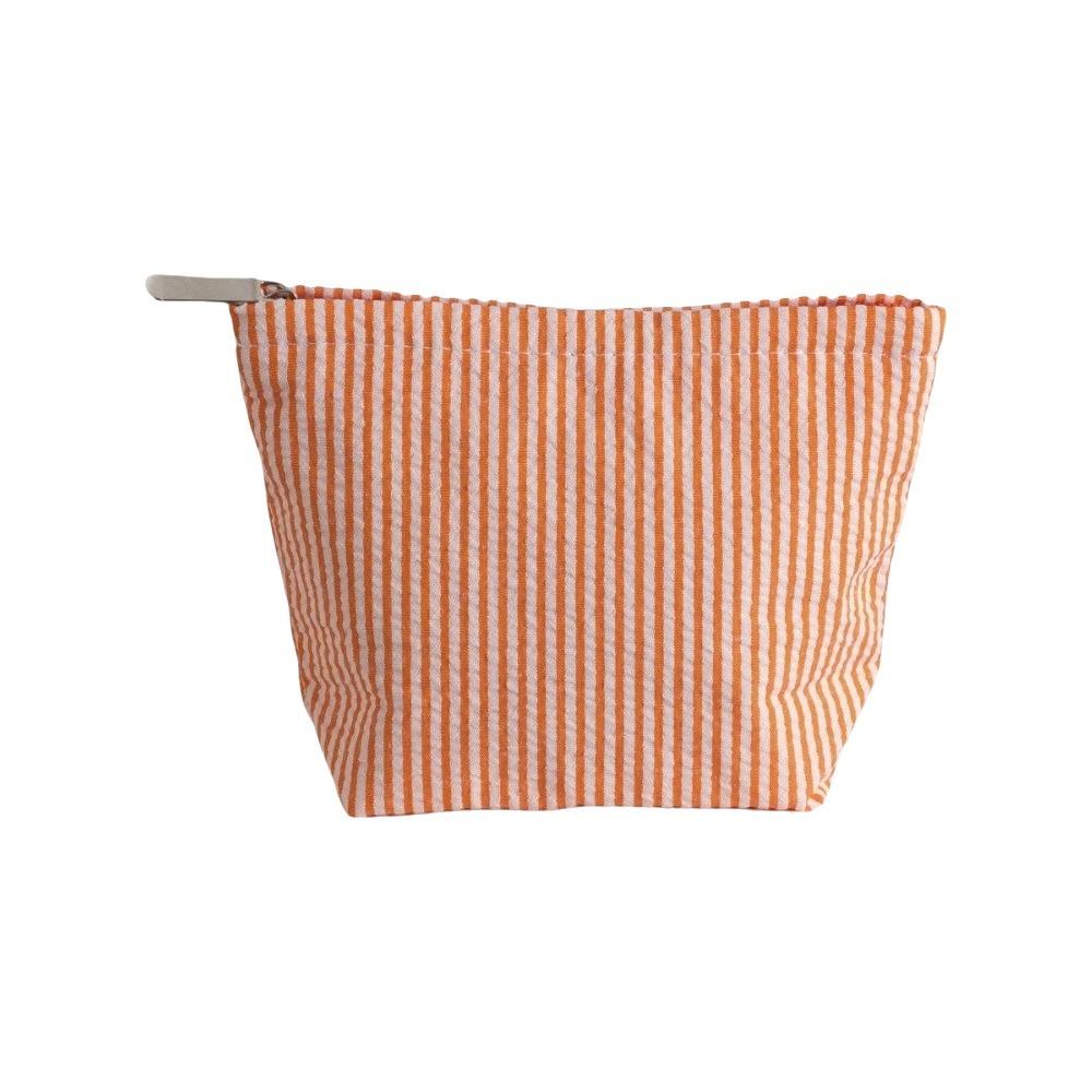 

Handheld Striped Cosmetic Bag Large Capacity Women Toiletry Bag Portable Makeup Bag Women помаранчевий