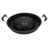 Iron Thai BBQ Grill Pan Black Round Thai Style BBQ Durable Grill Pan with Side Outdoor BBQ