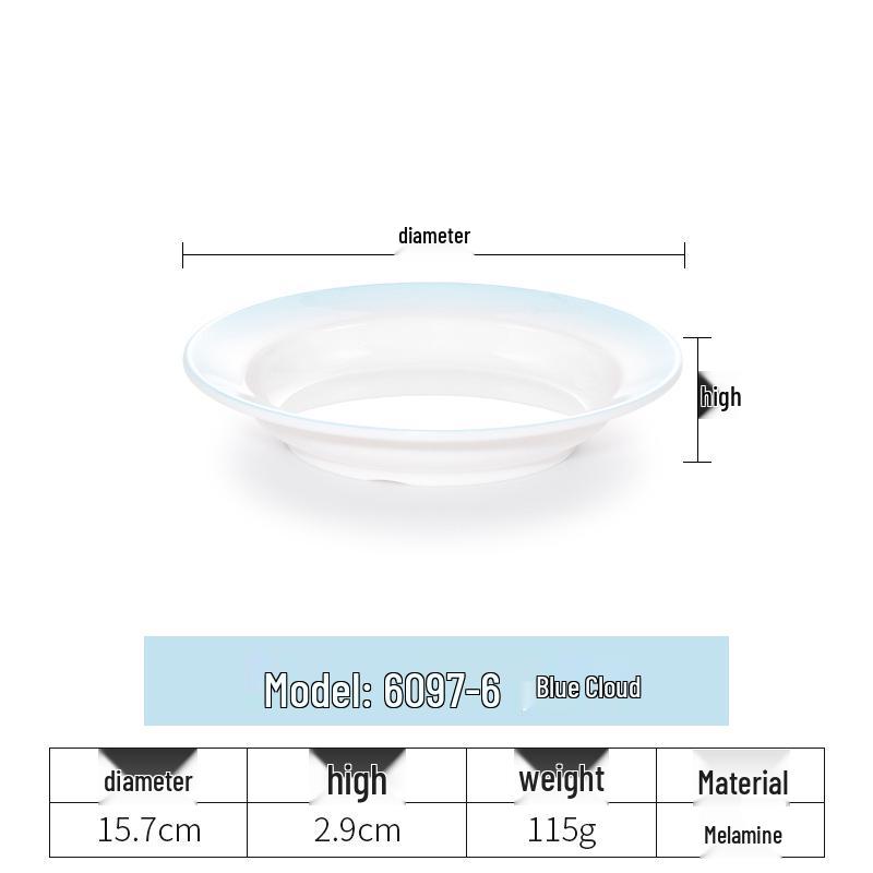 Okrągły talerz melaminowy - Naczynia stołowe inspirowane porcelaną dla restauracji i hoteli, Idealny do kuchni zachodniej
