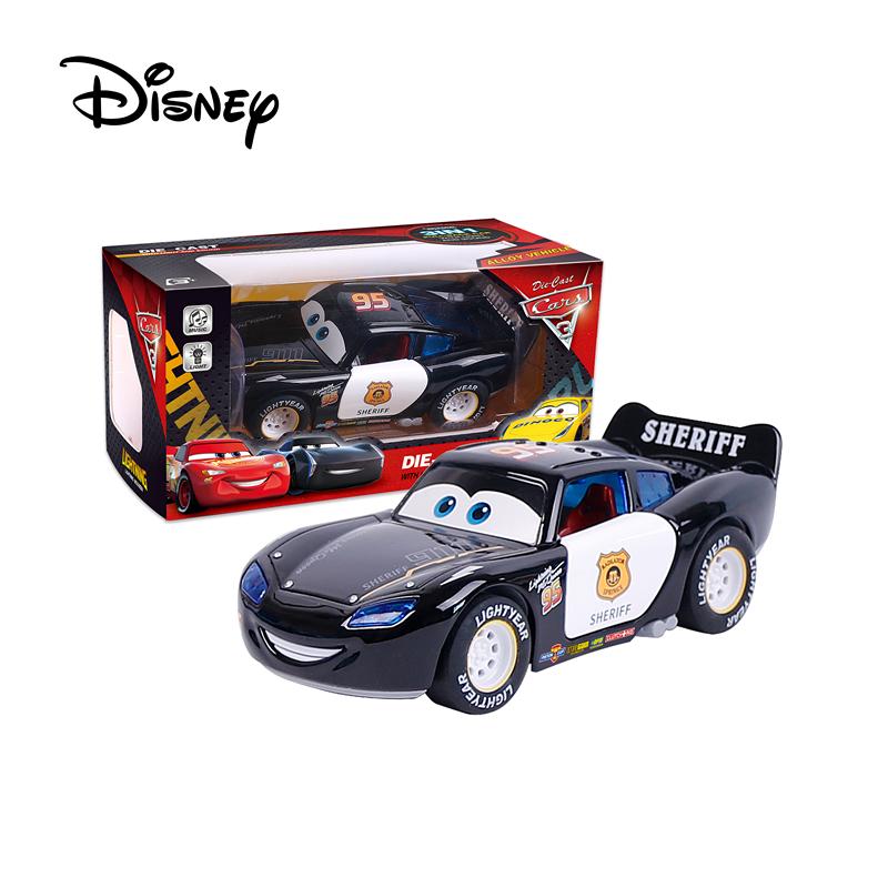 Disney Pixar Carros Relâmpago McQueen Edição Som e Luz Carro de fricção de porta dupla 1:32 Veículos Diecast Carro de Liga Brinquedos Presentes